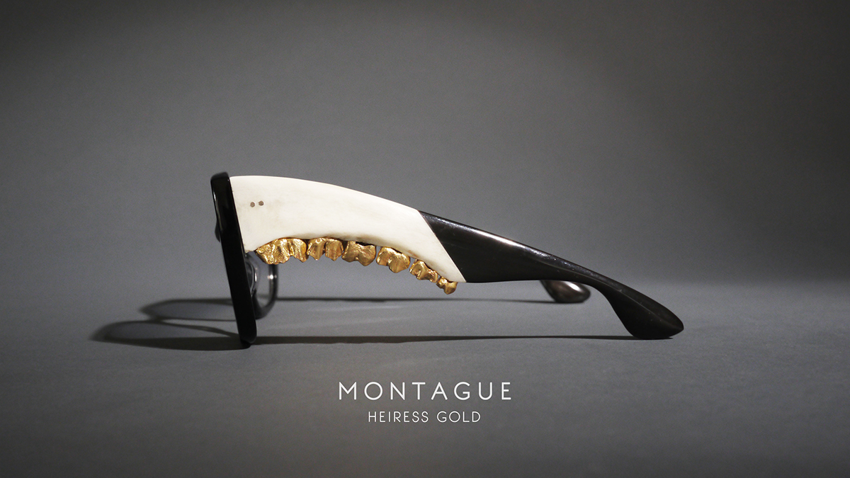 Emma Montague RCA eyewear handmade fashion Accessories luxury Horn bone gold