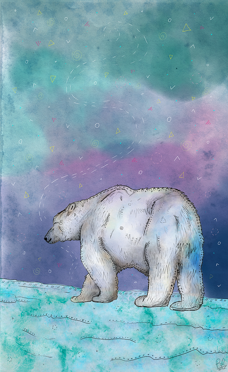 Polar Bear animals animal wildlife Arctic North Pole Alaska whimsical winter bear