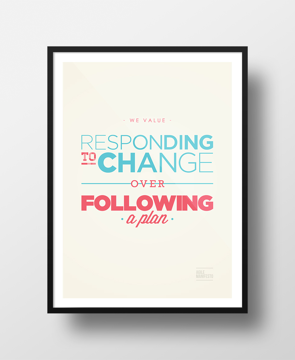 poster print Collection Typeface Agile manifesto