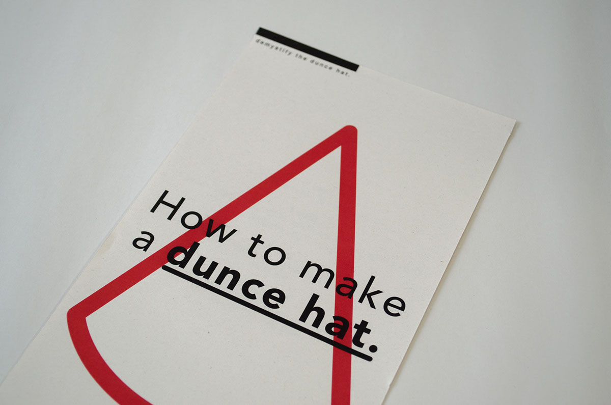 uwe dunce hat cap Dunce Cap Dunce Hat instructions manual publication print vector stupid