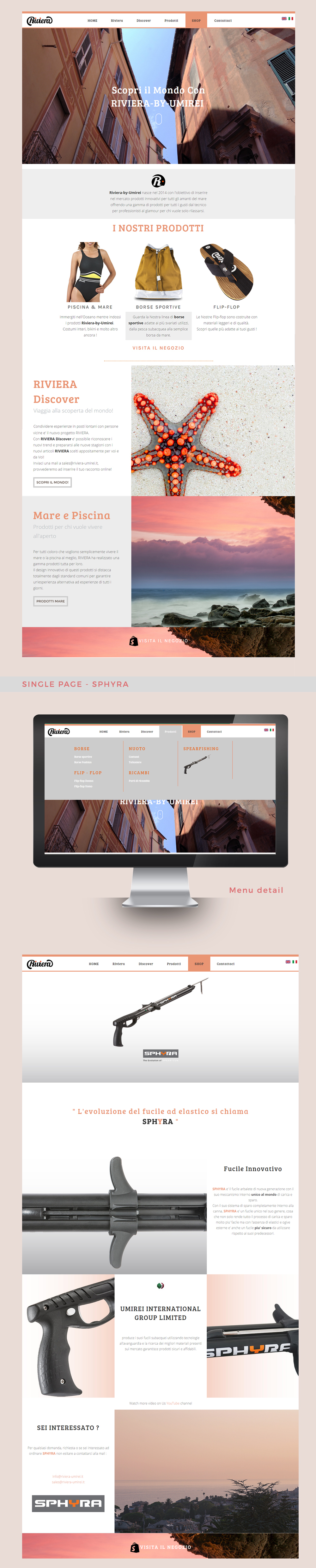 Webdesign visual concept Riviera sea waves e-commerce Web link summer user Experience