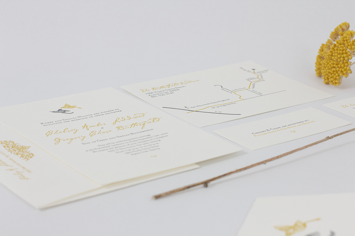 letterpress  letter press  wedding invitation