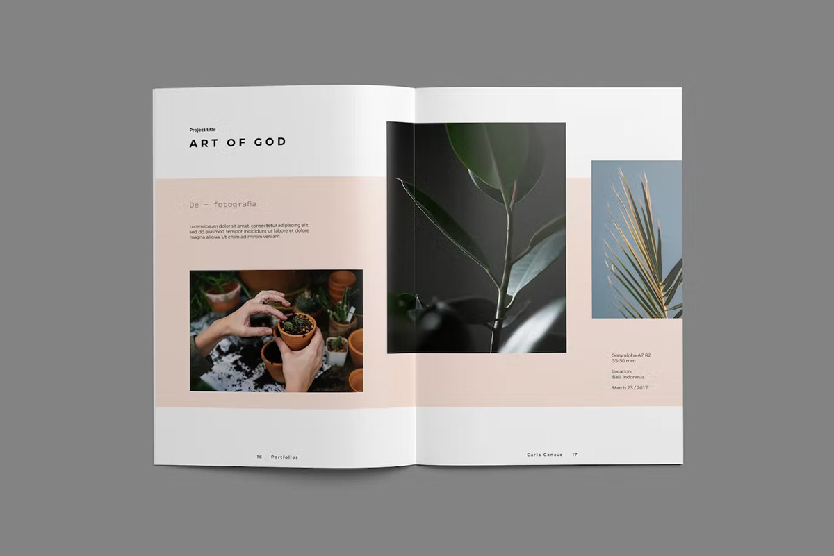 a4 lookbook design digital editorial InDesign Layout magazine modern print template