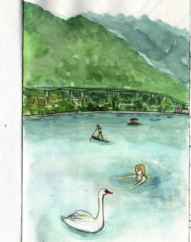 Switzerland terlex artresidency residency watercolor Darwings ILLUSTRATION  Travel tarvelandsketch france