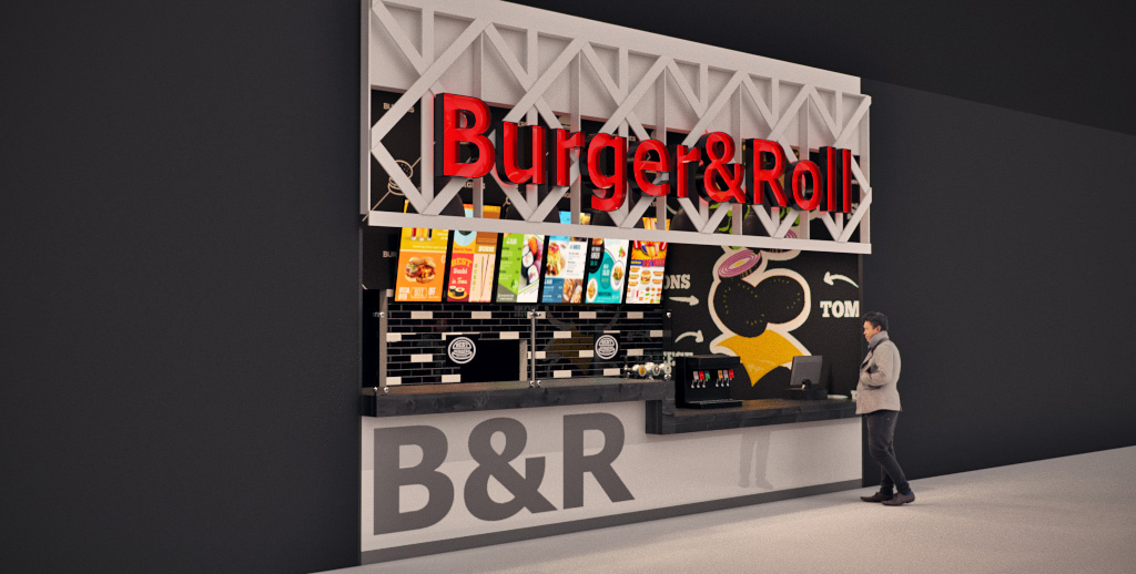 Fast food Burger&Roll visualization Rostov-on-Don interior design  burger solovev