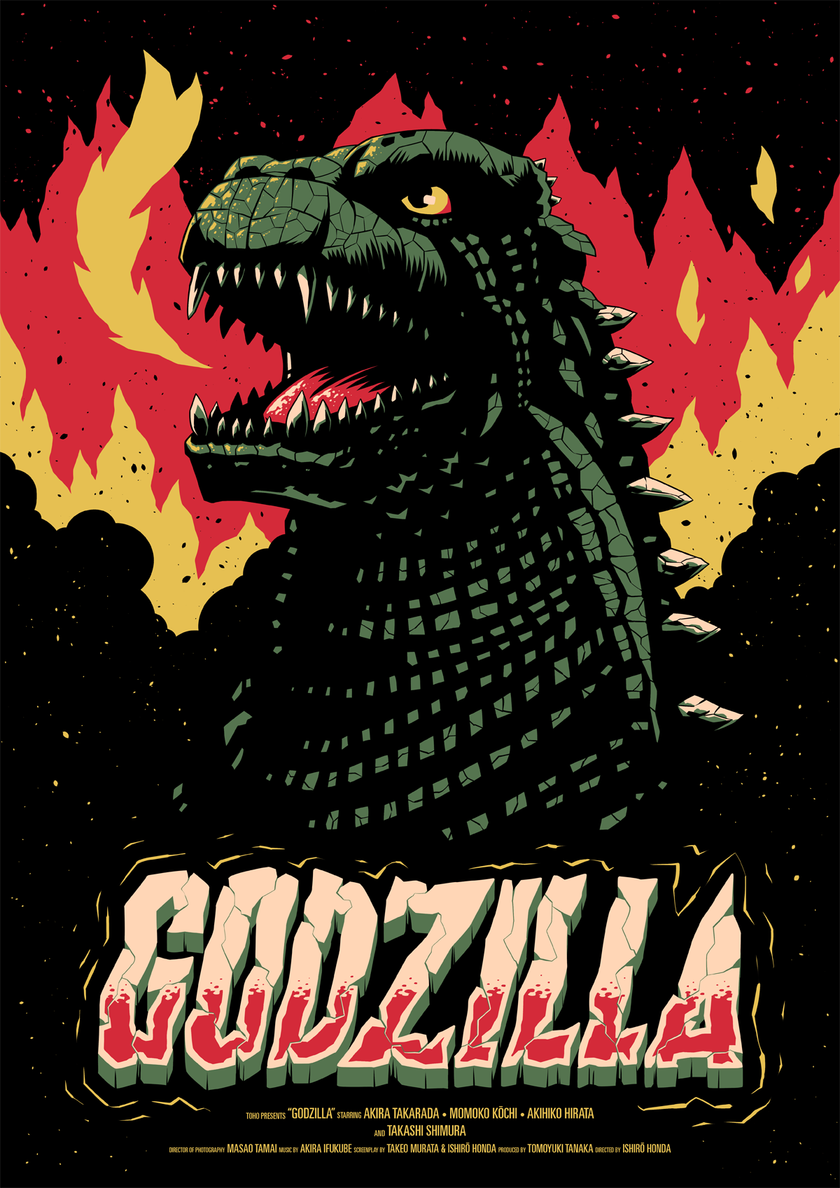 poster monster film poster godzilla alien The Mummy screenprint