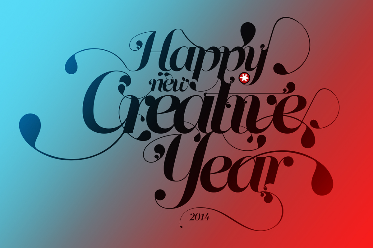 typo Illustrator photoshop happy new year Creative year