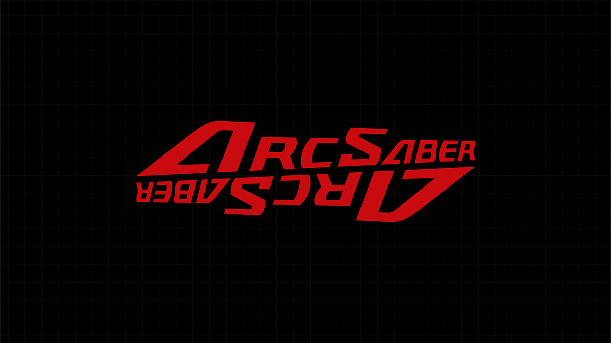 Alternative ARCSABER logo design for stickers and merchandise.