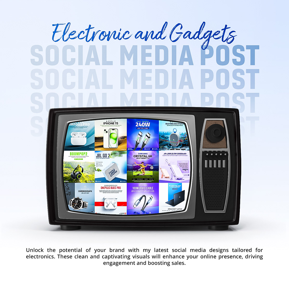 Electronics accessories Gadget Advertising  Social media post Socialmedia gadgets ads design marketing   Electronics accessories