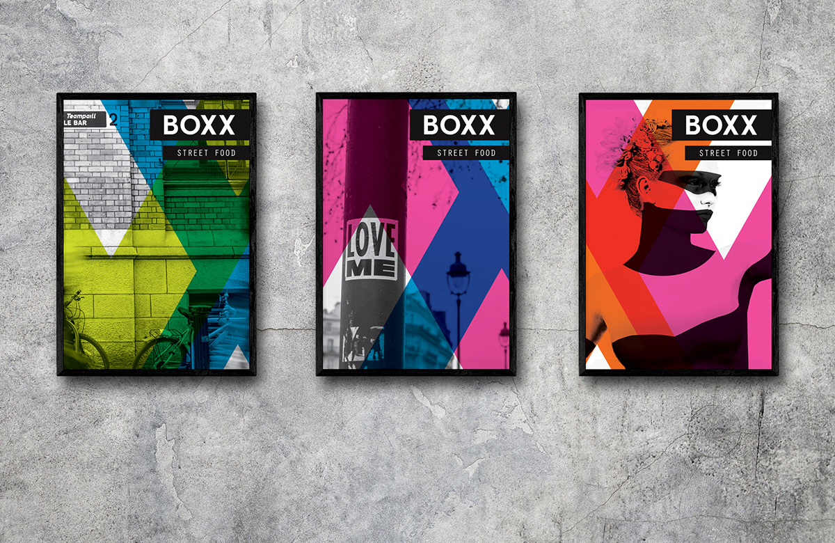 boxx Street Food mobile dublin logo brand vibrant colour Packaging Identity Design Point of Sale