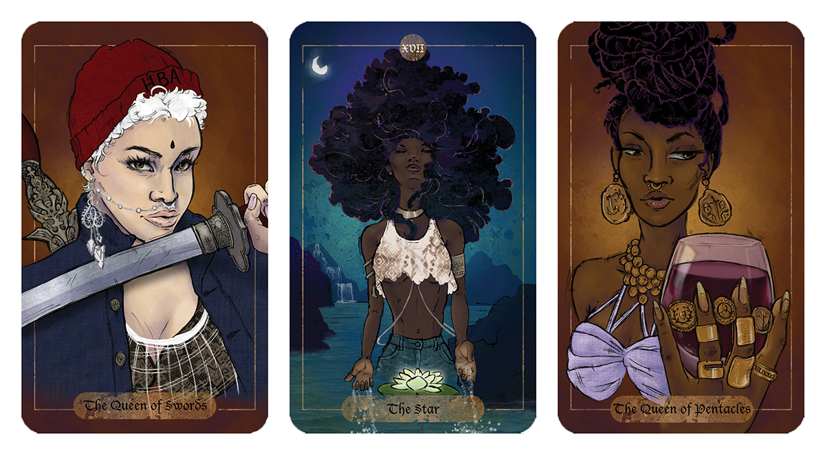 tarot cards Playing Cards afro afropunk black pride digital texture gif SCAD Arcana