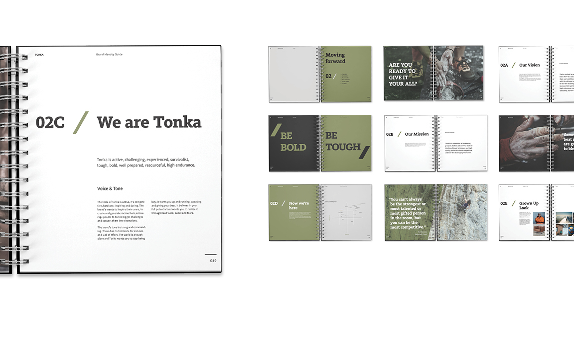 visual system brand identity rebranding brand guide coding digital editorial print Web identity tonka strategy
