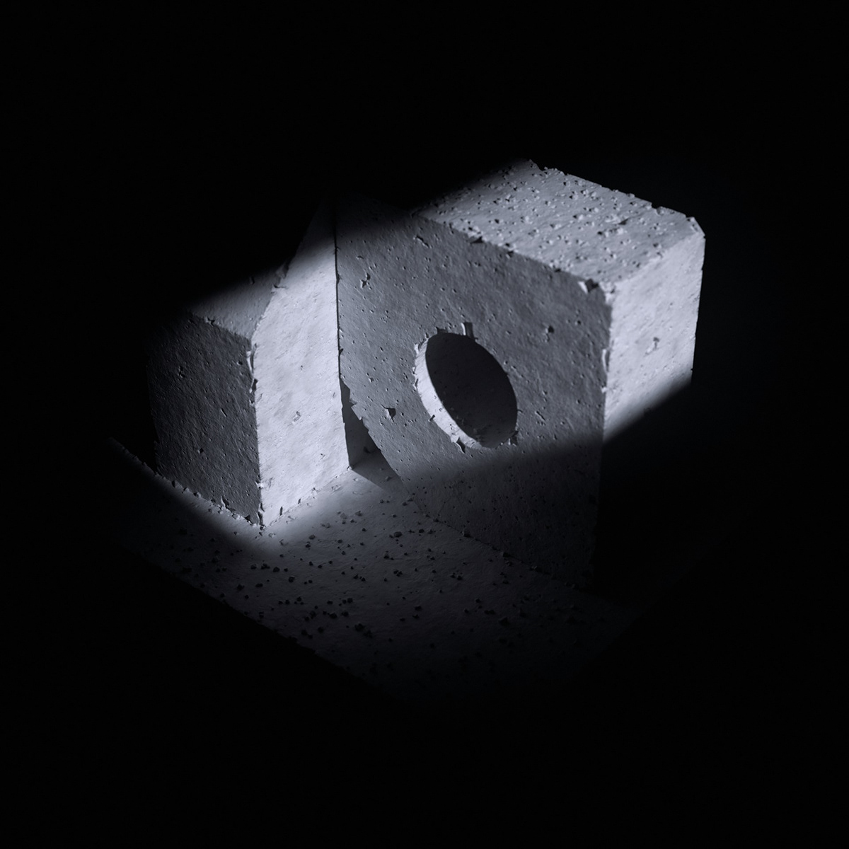 abstract brand identity concrete Digital Art  houdini minimal minimalist Procedural redshift sculpture