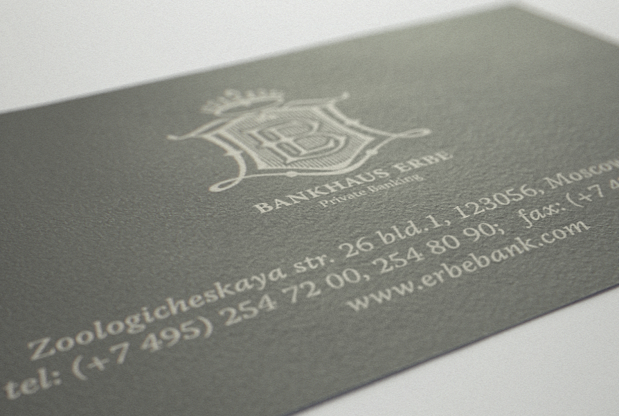 A logo and corporate identity have been created for Bankhaus Erbe AG