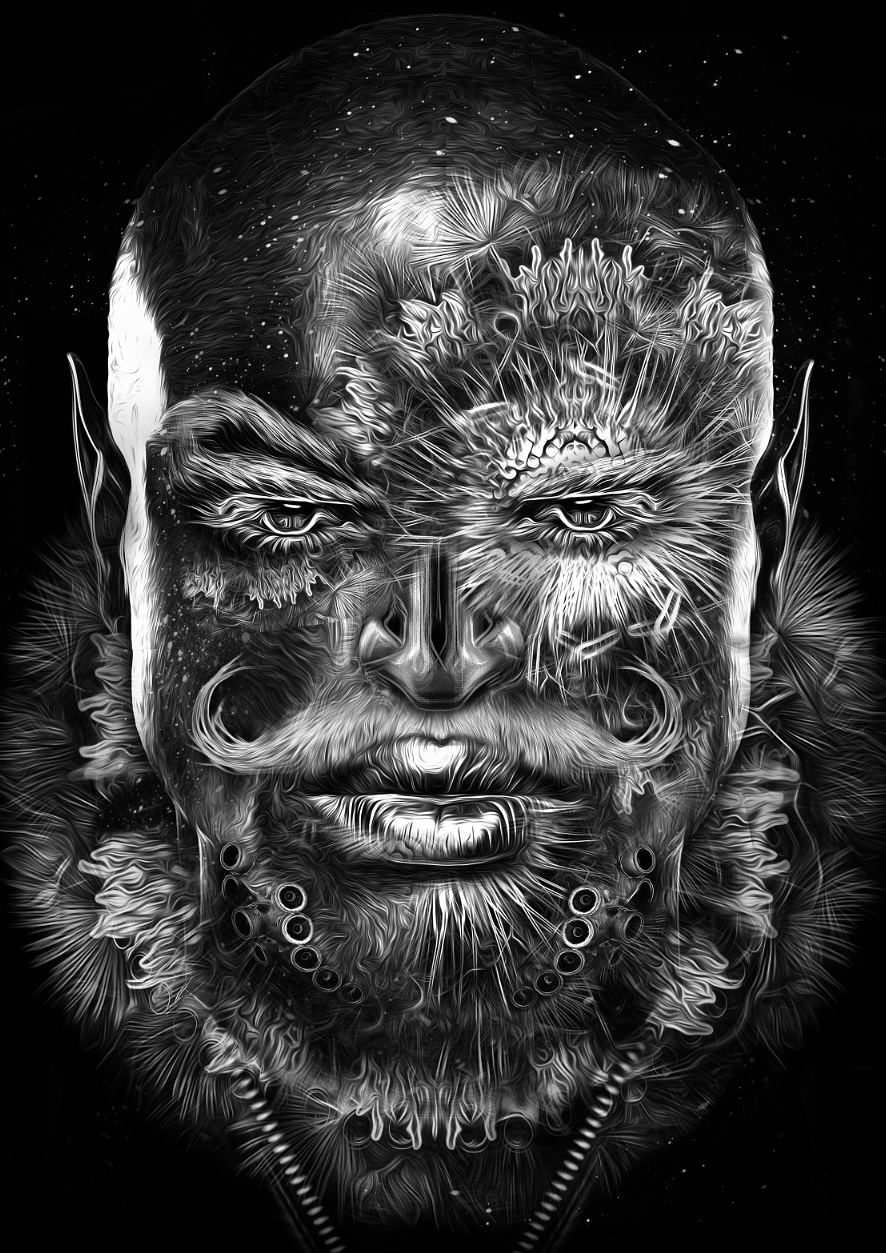 fantasmagorik nicolas obery soleil portrait black fantastique curioos solar