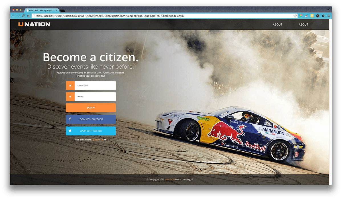 landing page html5 css3 Website