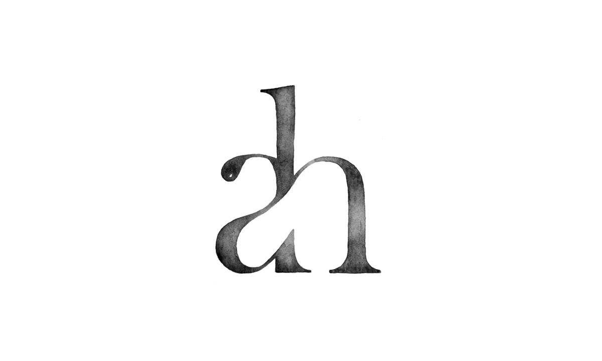 watercolor lettering logo monogram grey watercolour type identity brand