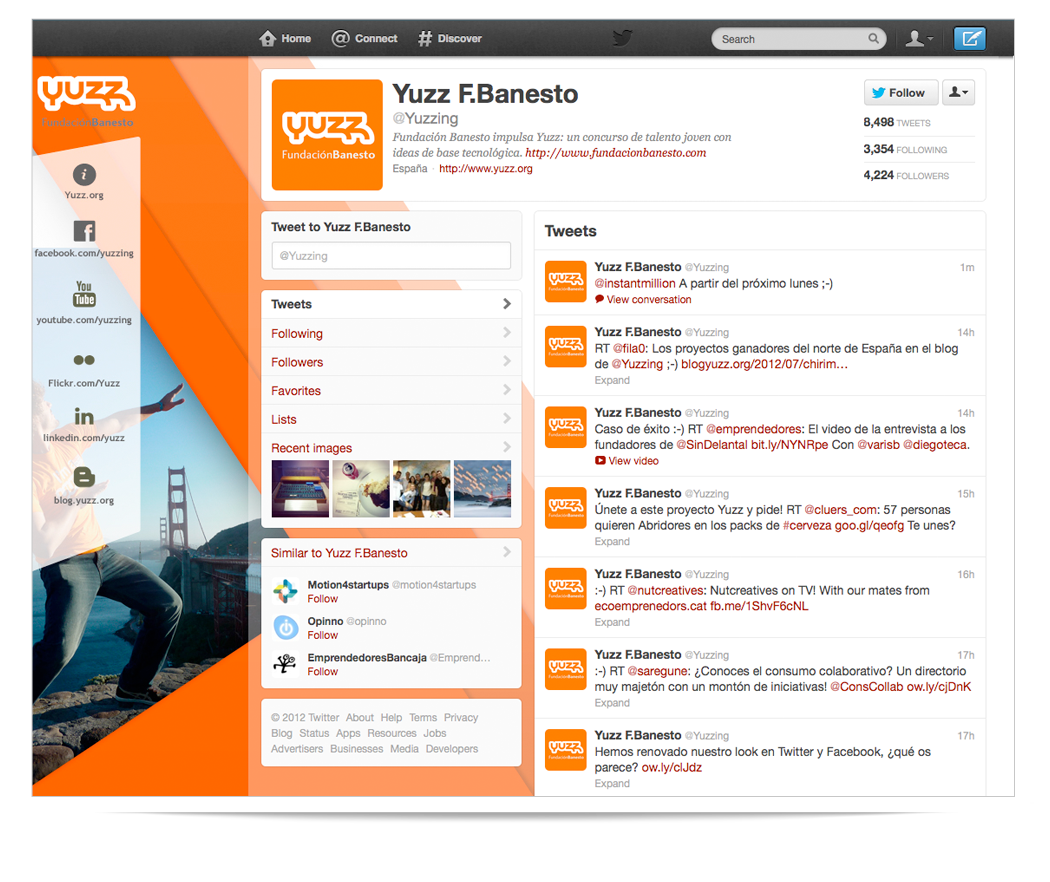 timeline cover social media twitter background identity Global visual banesto fundacion barcelona cerdà diseño conceptual
