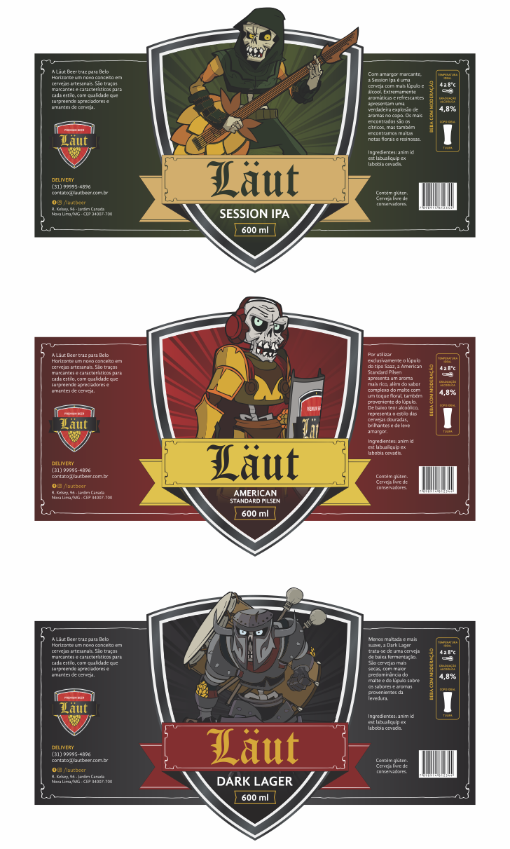 beer Bier Laut marca logo rótulo Label branding 