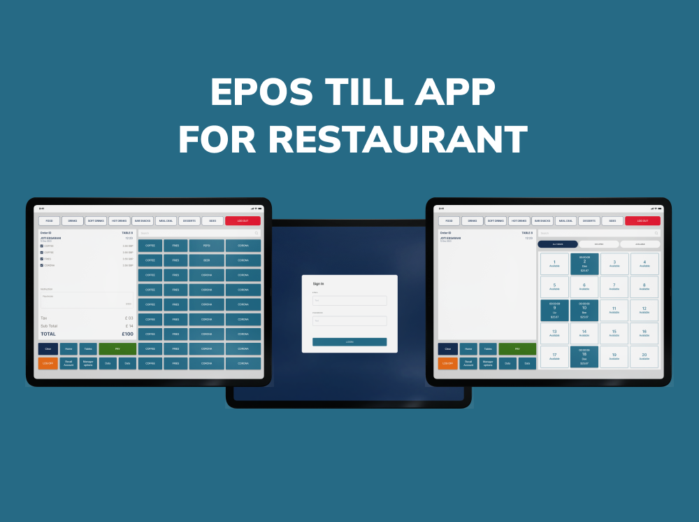 restaurant restaurant menu Food  EpoS System Till app