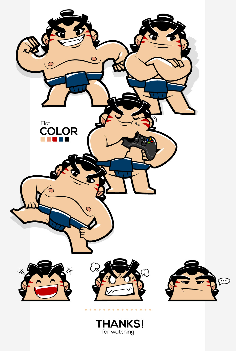 'Character Design' Character sumo power Mascot design