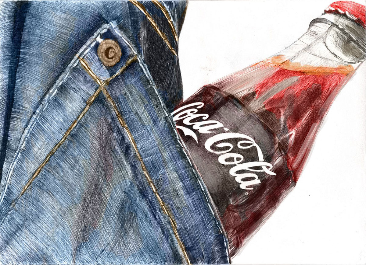 Coca-Cola Drawing  ILLUSTRATION  graphics