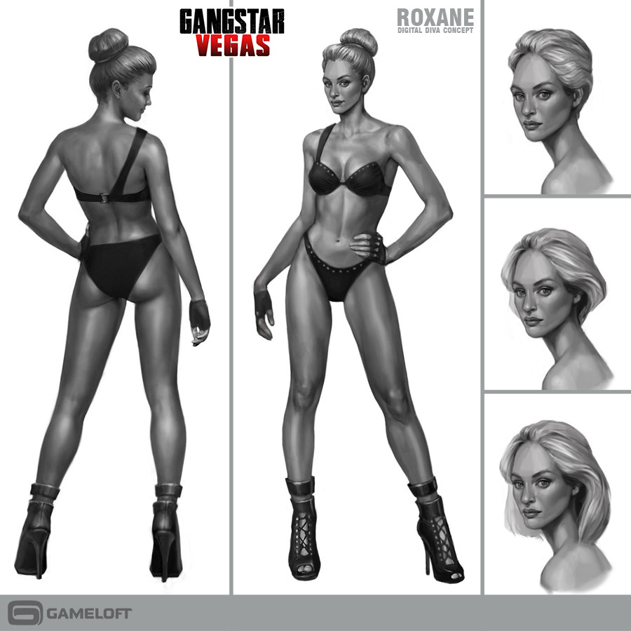 Alina Kapustina alkapustina alkapustina.draws Character character concept Fashion  Game Art gameloft Gangstar Vegas girl
