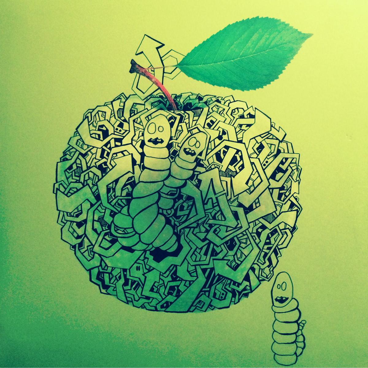 art picutre apple green