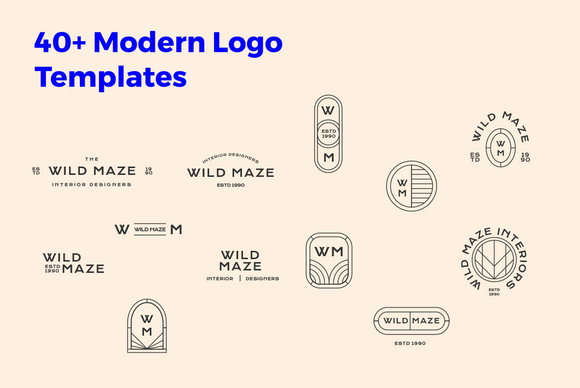 corporate design logod logos minimal signs templates Theme vintage