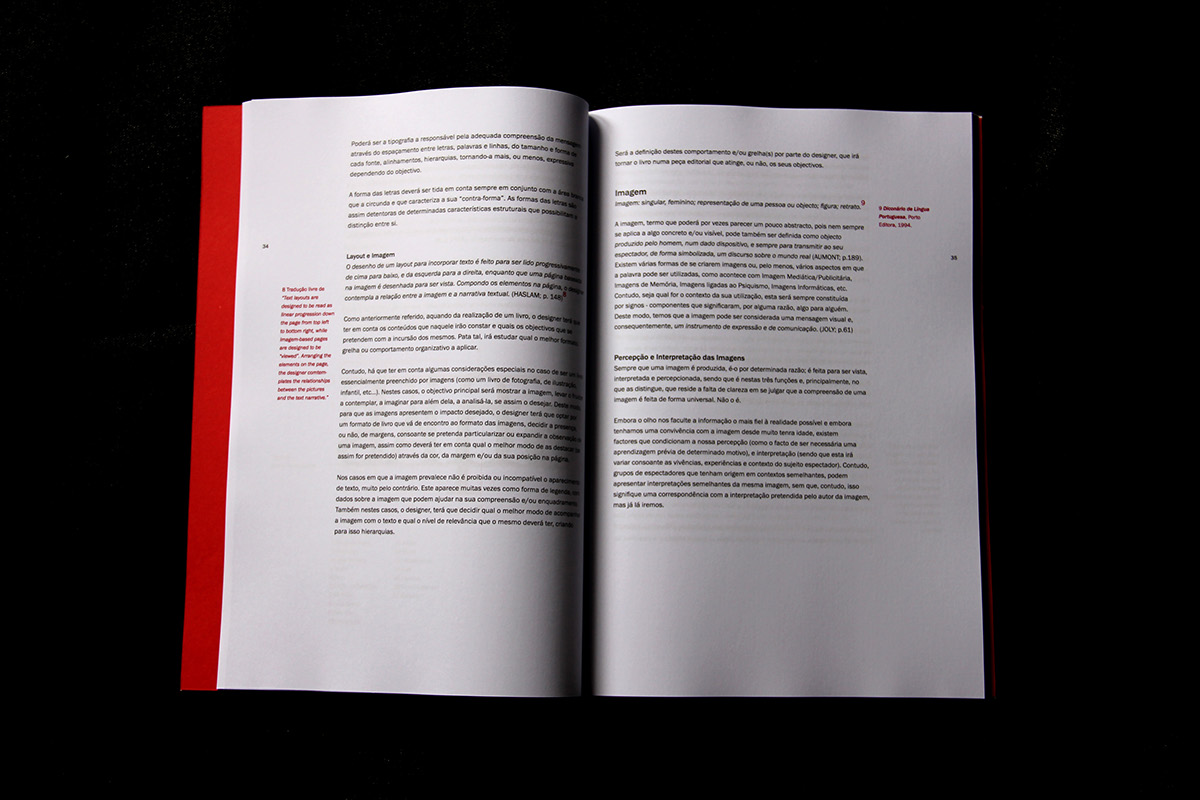 Monograph design book magazine red
