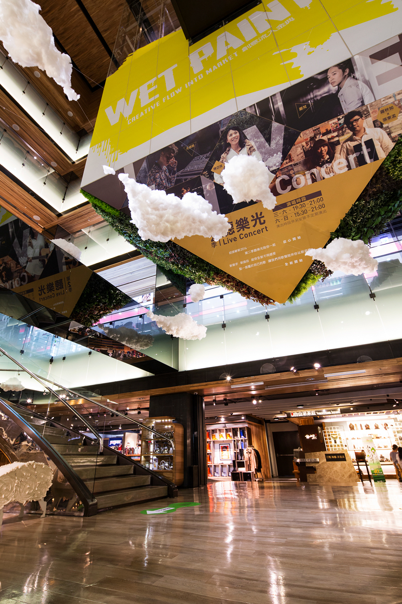 clouds inside a mall mall building Installation Art Melancholy nostalgia happiness bliss filipino taiwan
