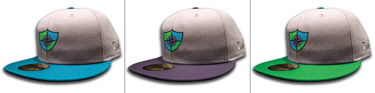 sports soccer Alaska alaskan aurora Aurora Borealis jersey purple blue green compass shield Hats Northern Lights