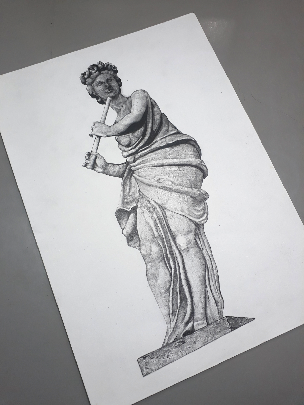 draw ILLUSTRATION  paper handmade Classic Realism statue greek