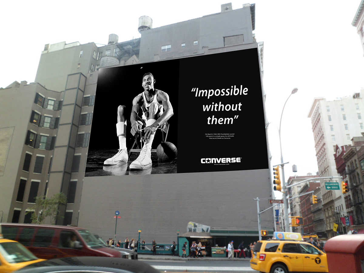 converse NBA Whilt Chamberlain billboard advertisement