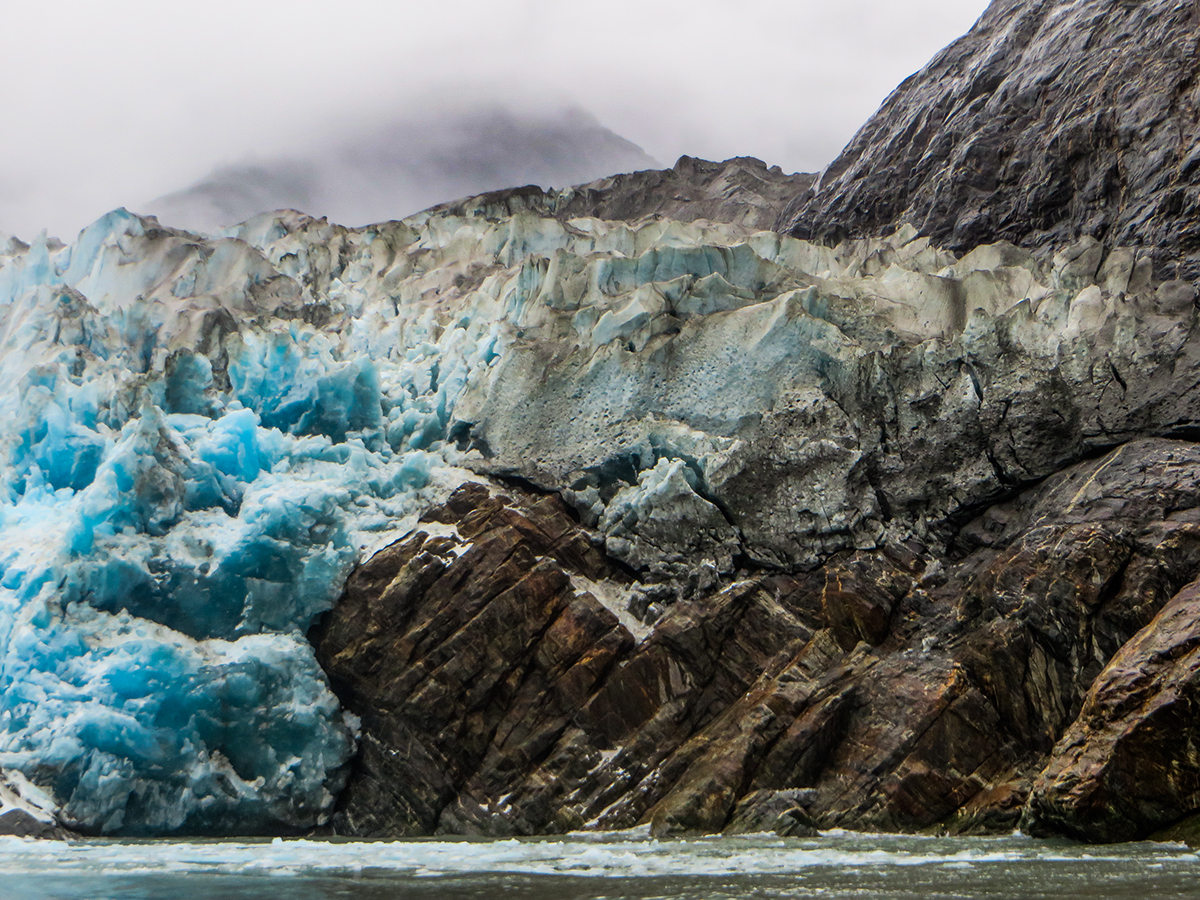 glaciers inside passage fjords