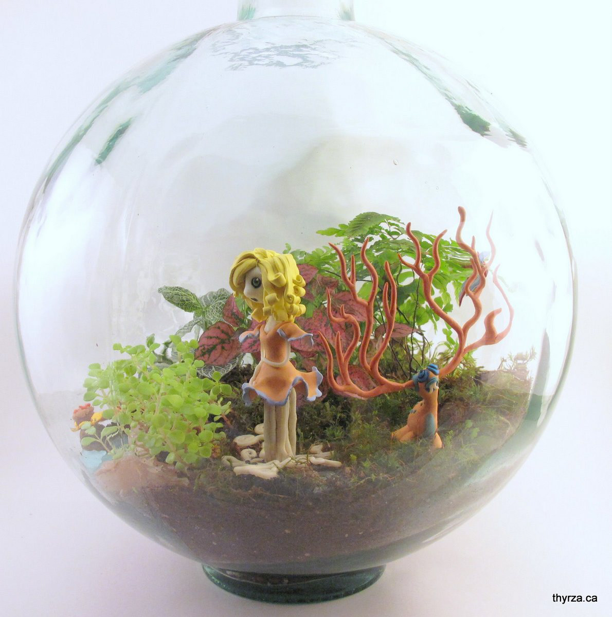 terrarium terrariums Miniature polymer clay Diorama . narrative art