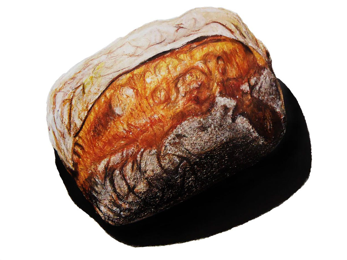 Pane pão artesanal Palato Gourmand Ilustração de Pães pães