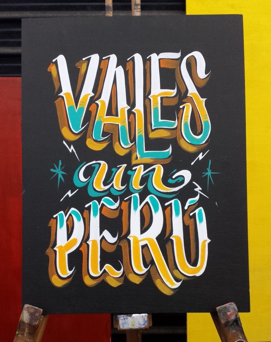 Frasesperuanas dcargamaxima letras valles de las Naciones Unidas Perú rotulado a mano Peru Diseño