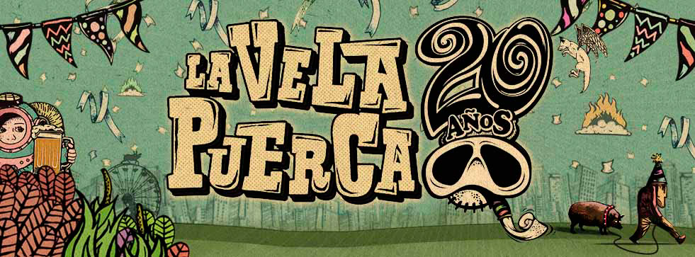 Vela Puerca rock musica ilustracion diseño Gira 20 anos La Vela Puerca grafica