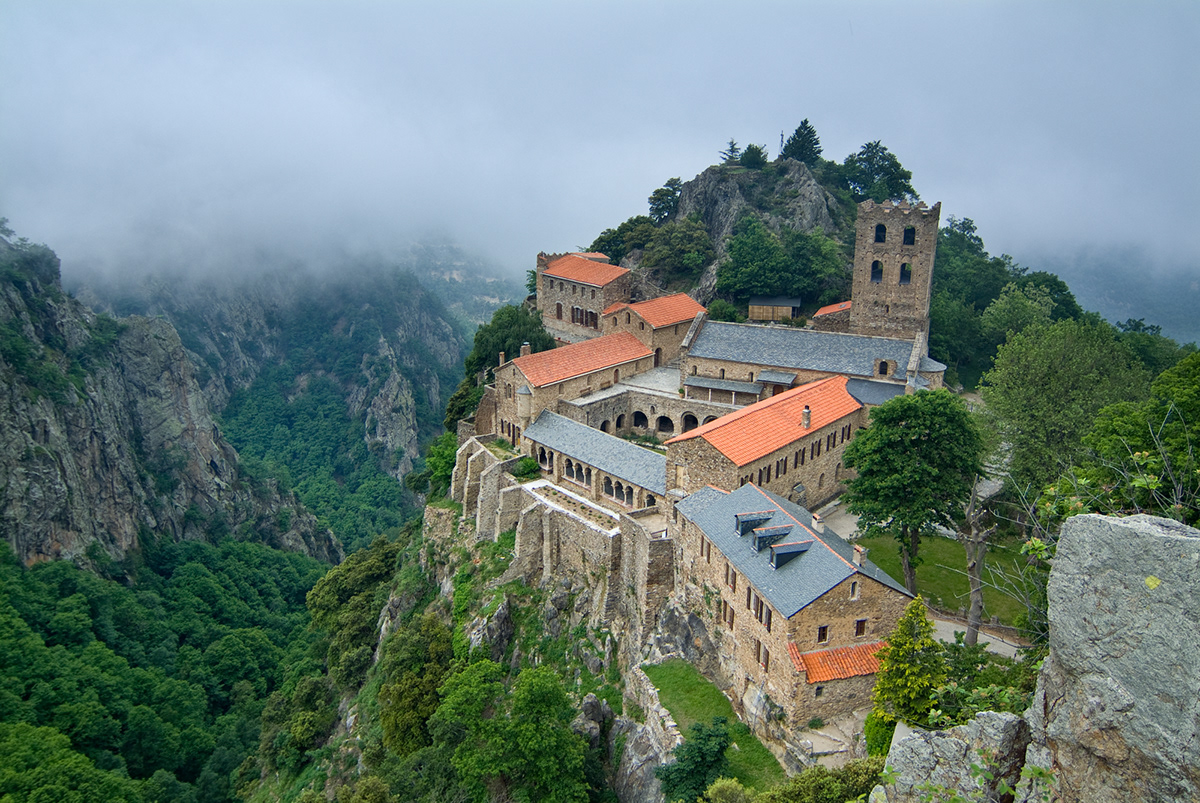 pyrenees French Pyrenees Landscape mountains traditional villages medieval monasteries Romanesque monasteries mediterranean Eastern Pyrenées cultural heritage