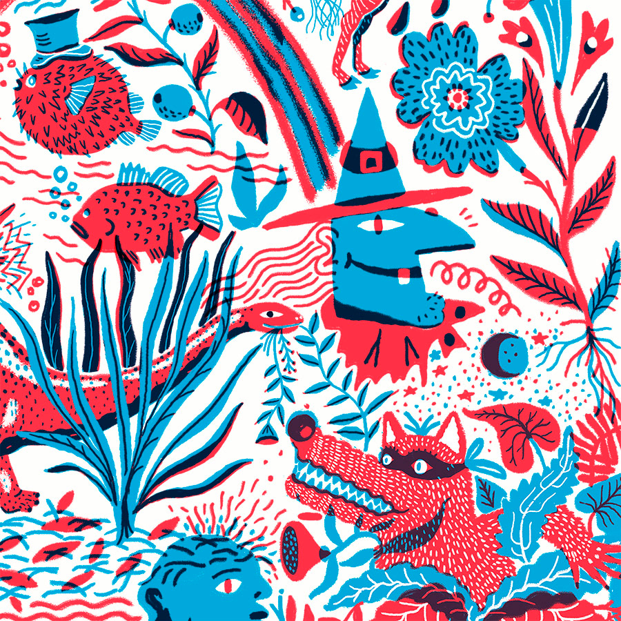 ILLUSTRATION  Nature graphic design  print design  botanical animals texture pattern childrens illustration Advertising 