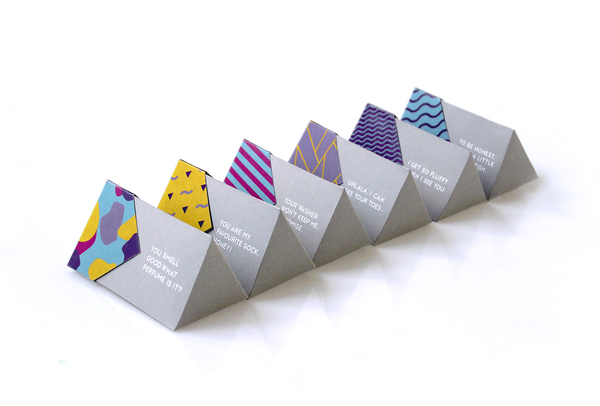 socks stockings pattern gaudy combination combine Packaging graphic triangle colour gradient