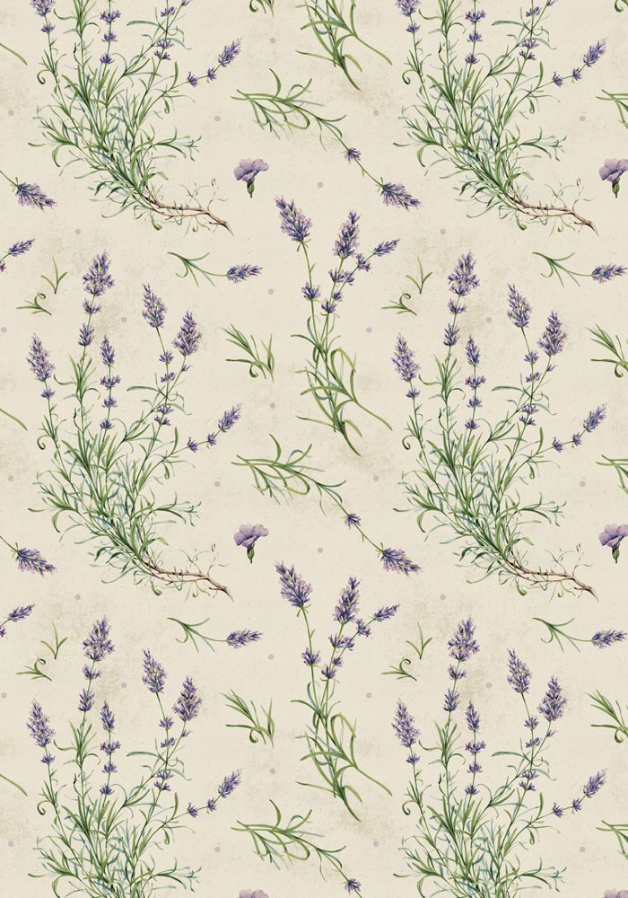 watercolor surface pattern textile flower hydrangea botanical vintage animal fabric watercolour lavender wallpaper background botanic