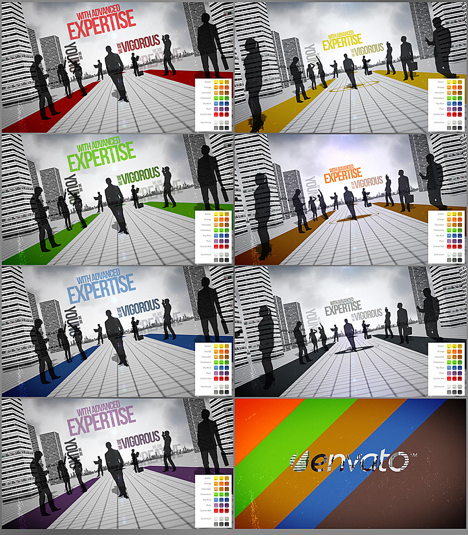 logo business corporate Website opener Silhouette identity presentation skyscraper intro marketing   team professional success company