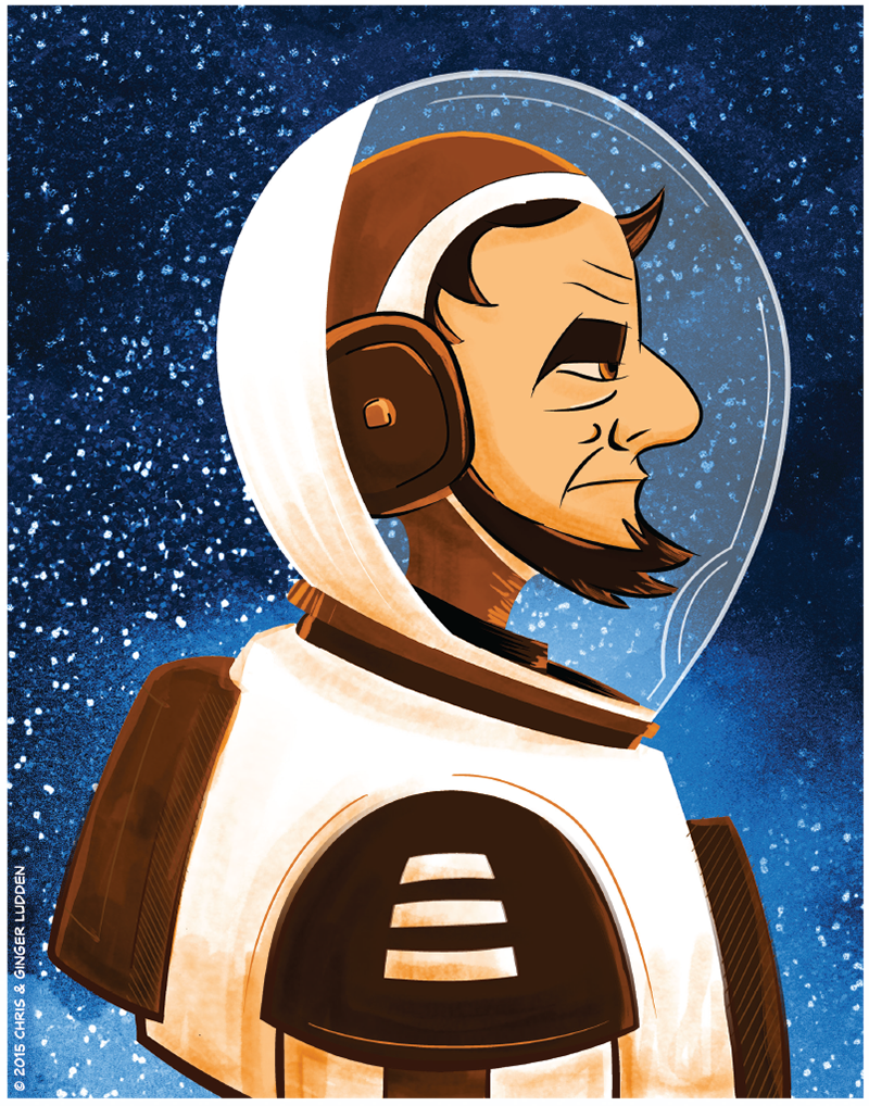 Abraham Lincoln science fiction Space  Sci Fi space suit