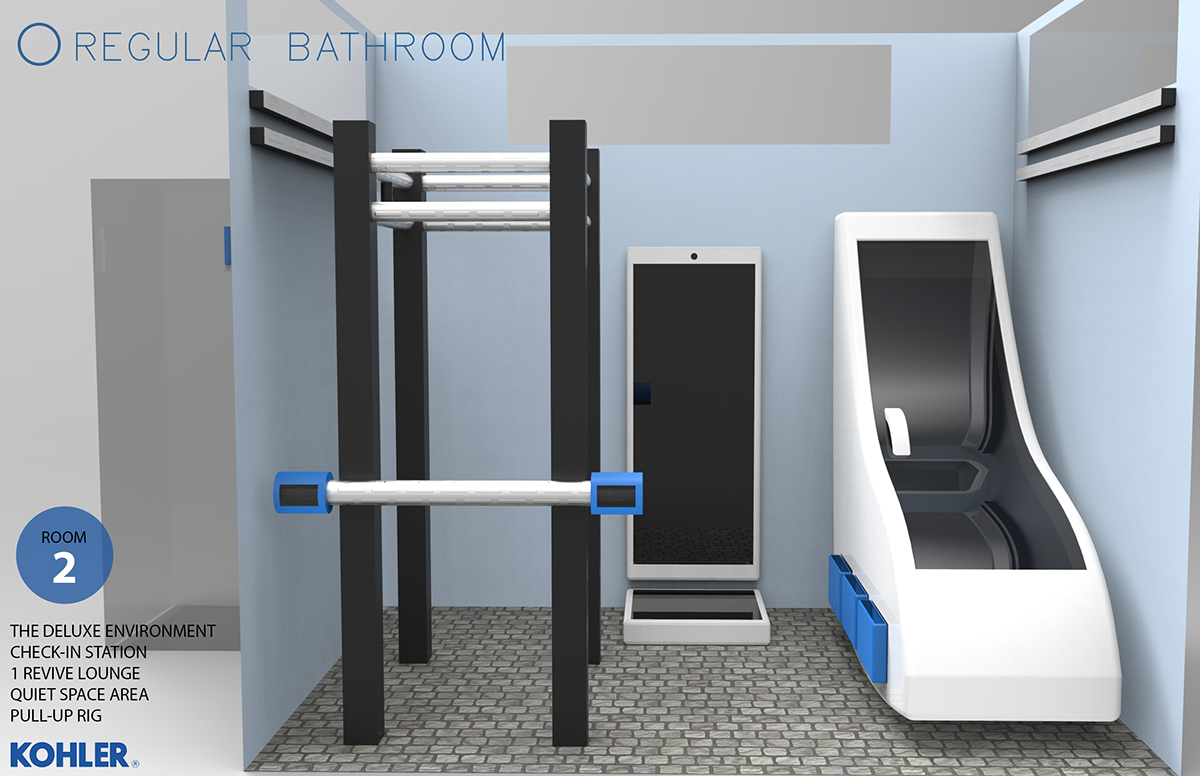 No Water bathroom future Interface user experience Kohler water waterless Washing exercise