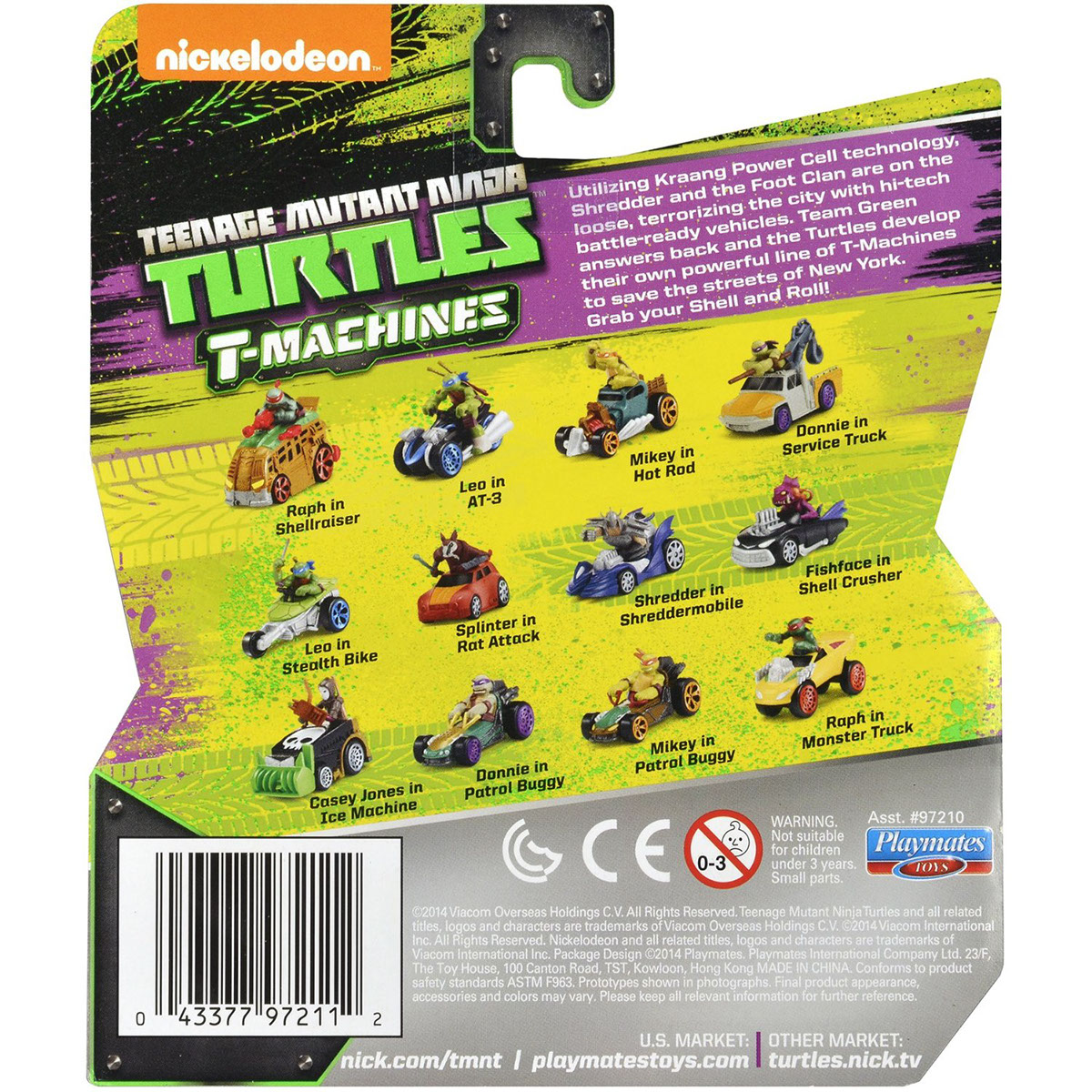 logo TMNT nickelodeon teenage mutant ninja Turtles  box Blister Card playmates