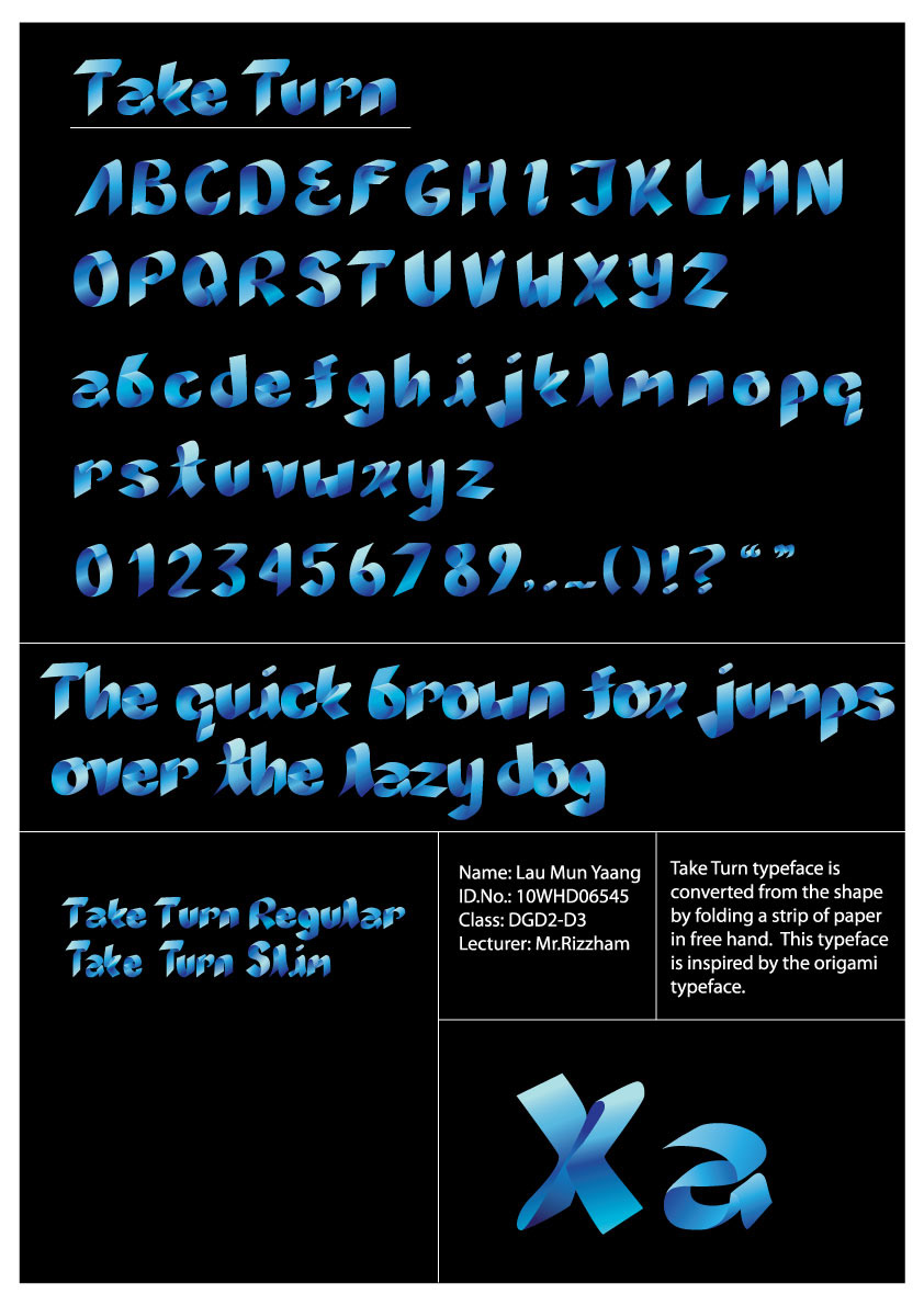 Typeface digital typo