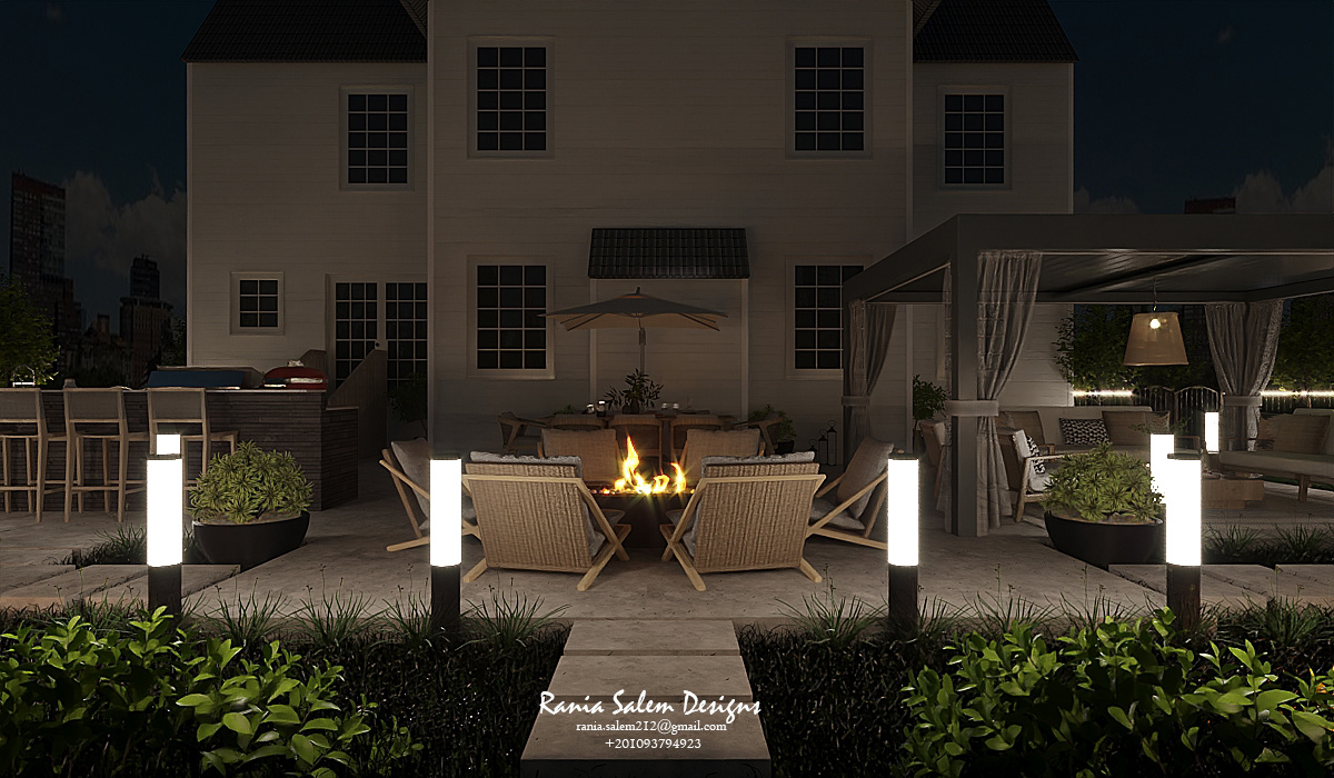 Outdoor Landscape architecture interior design  visualization 3ds max Back yard garden design pergola patio design