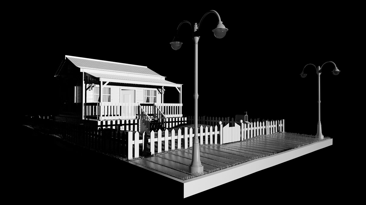 Modelagem 3D 3D modo casa 3d Foundry Modo rodrigo neres casa Low Poly projeto house american house